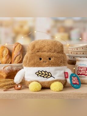 🌾 BumBumz Plush Wheat Flour Buddy - Soft Brown & Yellow Stuffed Toy 🌾